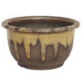 窯肌櫛目水鉢15号