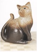 ねこ(粉引風) 9号