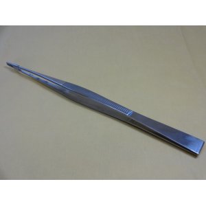 画像1:  八木光 ステン製ロングピンセット(直)