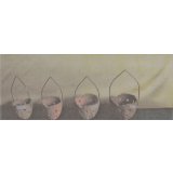 吊り下げフック付き素焼き空洞鉢