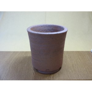 画像1: 伝市鉢 モミ入り シャジン鉢4号