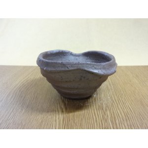 画像2: 松下凡才 焼〆手捻り鉢 4号(d)
