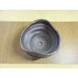 松下凡才 焼〆手捻り鉢 5号(b)