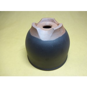 画像5: 伝市鉢 コウロ型黒化粧4号