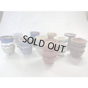 画像1: 信楽焼 特選山草鉢(小 30入)