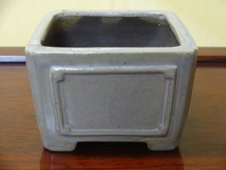 松泉　盆栽鉢 盆栽鉢（小品）の販売通販（常滑盆栽鉢 小松泉作 手造中深 4号