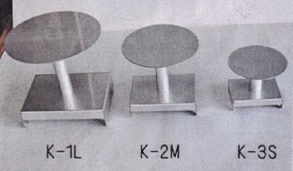 画像1: ステンレス製小品テーブル(丸形) (1)