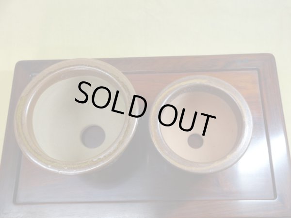 画像2: イラボ松皮観音竹鉢 6号/5号 (2)