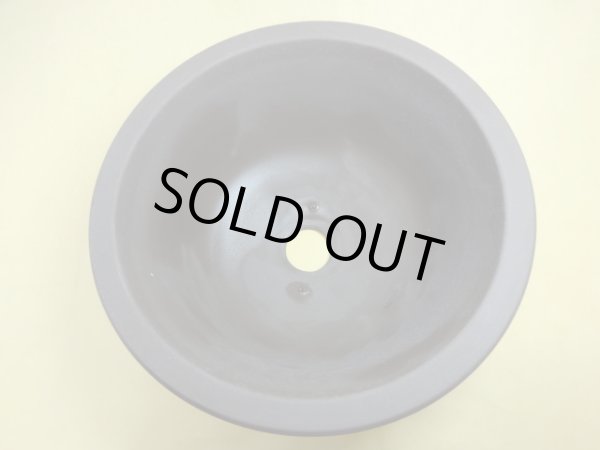 画像2: 丸サツキ鉢/ウ泥/10号 (2)