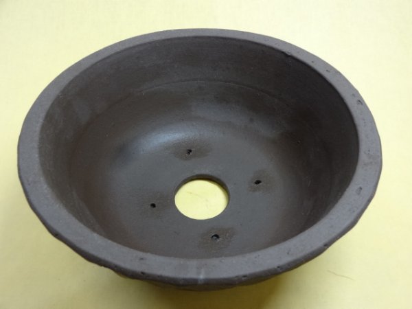 画像2: サツキ鉢(ナワブチ)/ウ泥/7号 (2)