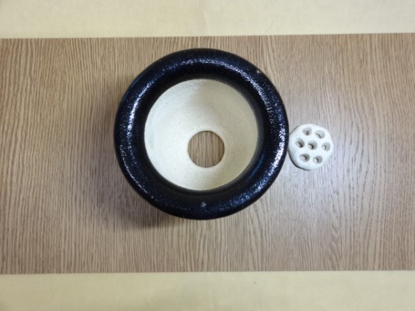 画像2: 楽風観音竹鉢 3.5号(鉢底サナ付き) (2)