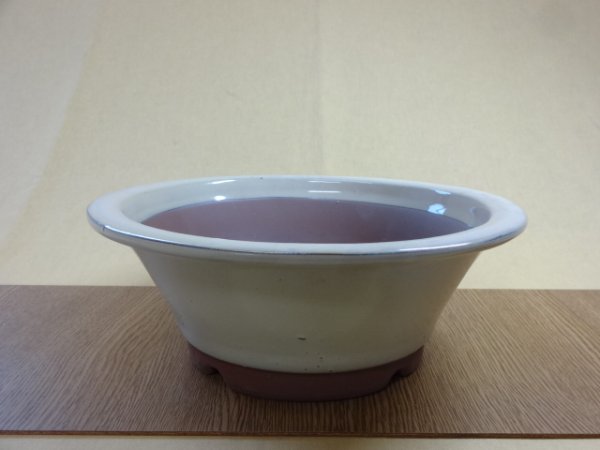 画像1: 8号 クリーム丸陣笠中深 (1)