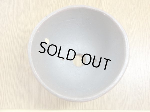 画像4: 丸三ッ足鉢/4号/焼〆 (4)