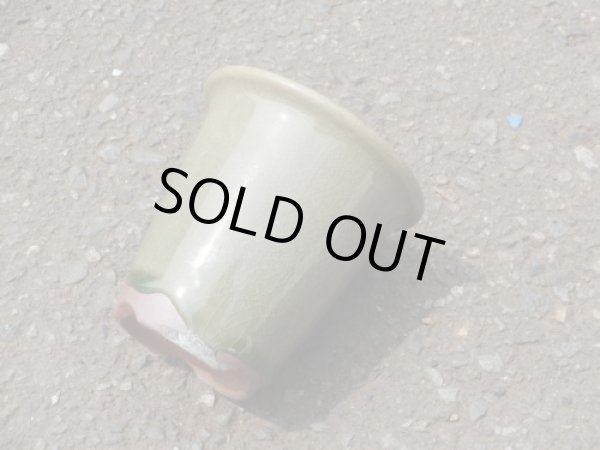 画像2: 伝市鉢 型ラン鉢天然土灰釉3号(5) (2)