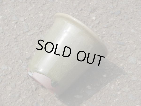 画像2: 伝市鉢 型ラン鉢天然土灰釉3号(9) (2)