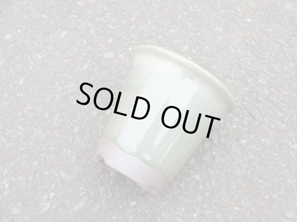 画像2: 伝市鉢 型ラン鉢天然土灰釉3.5号(2) (2)