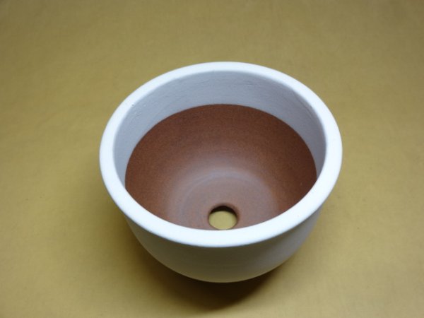 画像4: 伝市鉢 コウロ型白化粧4号 (4)