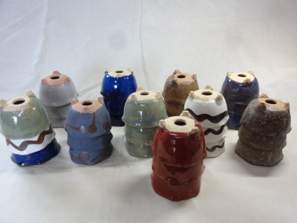 画像3: 信楽焼 特選山草鉢(小 30入) (3)