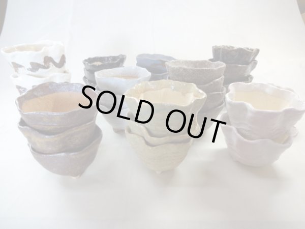 画像1: 信楽焼 特選山草鉢(大 30入) (1)