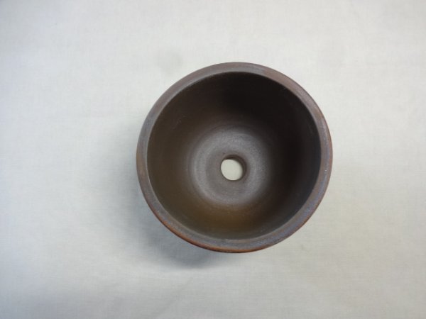 画像4:  伝市鉢 のぼり窯コウロ型3.5号(1) (4)